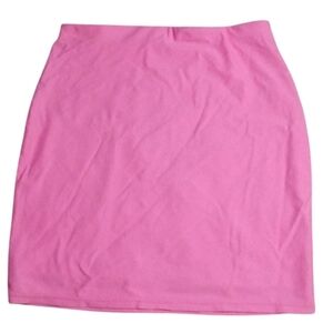 Salty Hot Pink Pull On Waist Stretchy Mini Skirt Size Medium